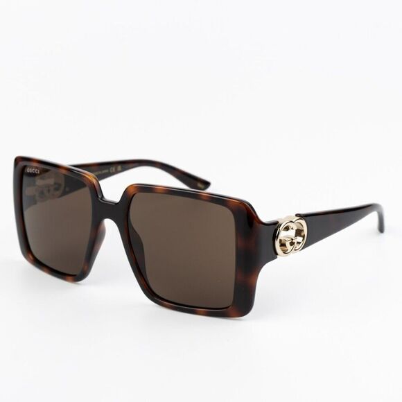 SALE! NEW Gucci GG1692S 002 Havana Brown Square Women Sunglasses main image 8
